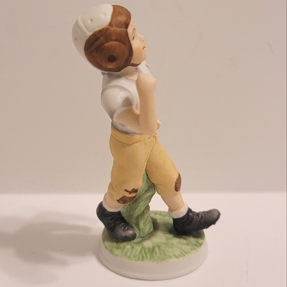 Norman Rockwell River Shore Porcelain Future All American Boy Football Figurine - Picture 4 of 7